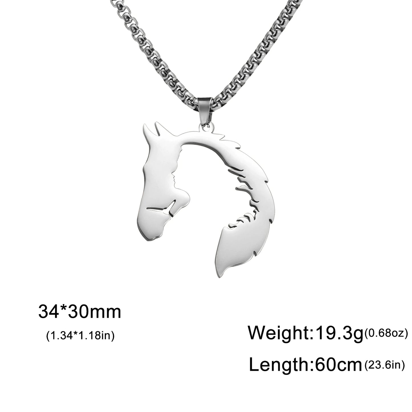 Paard en Meisje in Ketting | Unieke hanger voor de échte paardenliefhebber