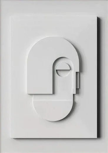 3D Effect Geometrische Canvas Look Afdruk | Geef jouw interieur een elegante touch!
