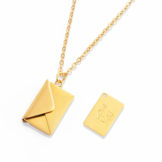 Geheime Liefdesbrief Hanger van Roestvrij Staal | Personaliseerbaar