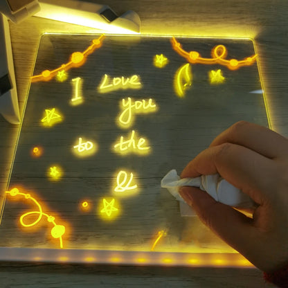 Neonlicht Tekenbord met stiften | Maak jouw unieke kunstwerk