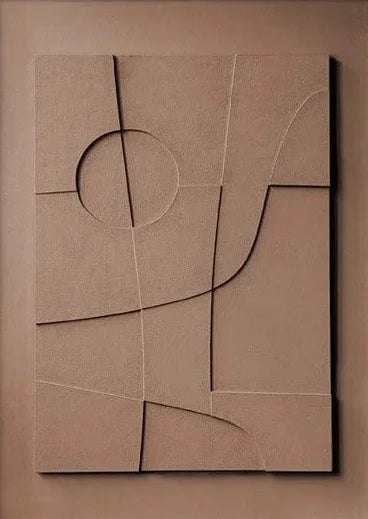 3D Effect Geometrische Canvas Look Afdruk | Geef jouw interieur een elegante touch!
