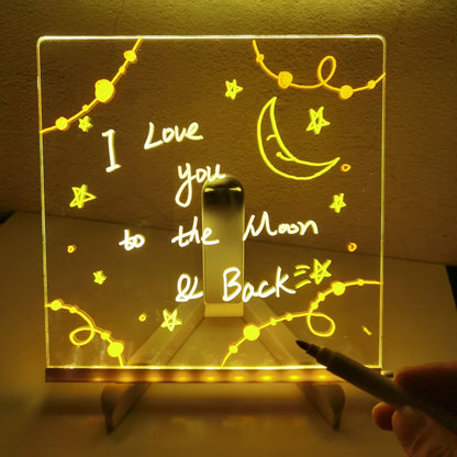 Neonlicht Tekenbord met stiften | Maak jouw unieke kunstwerk