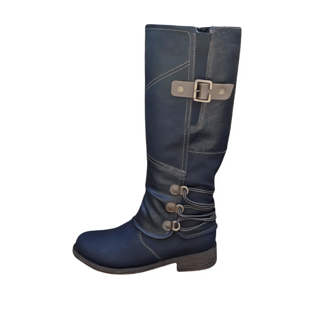 Alana Vintage Rits Faux Leren Laarzen | Een Tijdloze Toevoeging aan Jouw Stijl