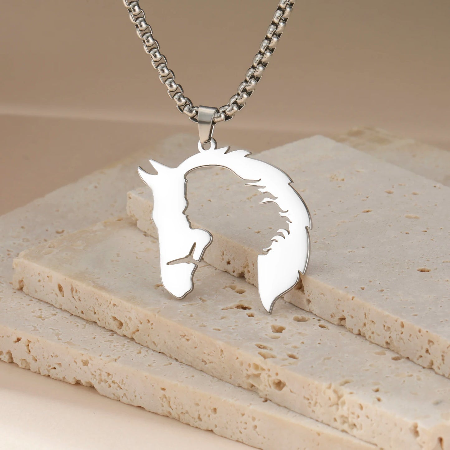 Paard en Meisje in Ketting | Unieke hanger voor de échte paardenliefhebber