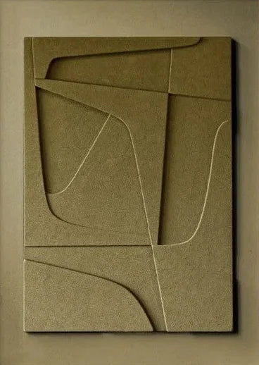 3D Effect Geometrische Canvas Look Afdruk | Geef jouw interieur een elegante touch!